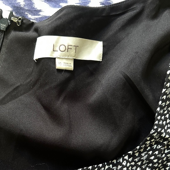 Loft Black White Heart Print Short Sleeve Tie Waist Summer Crop Jumpsuit - Picture 9 of 9